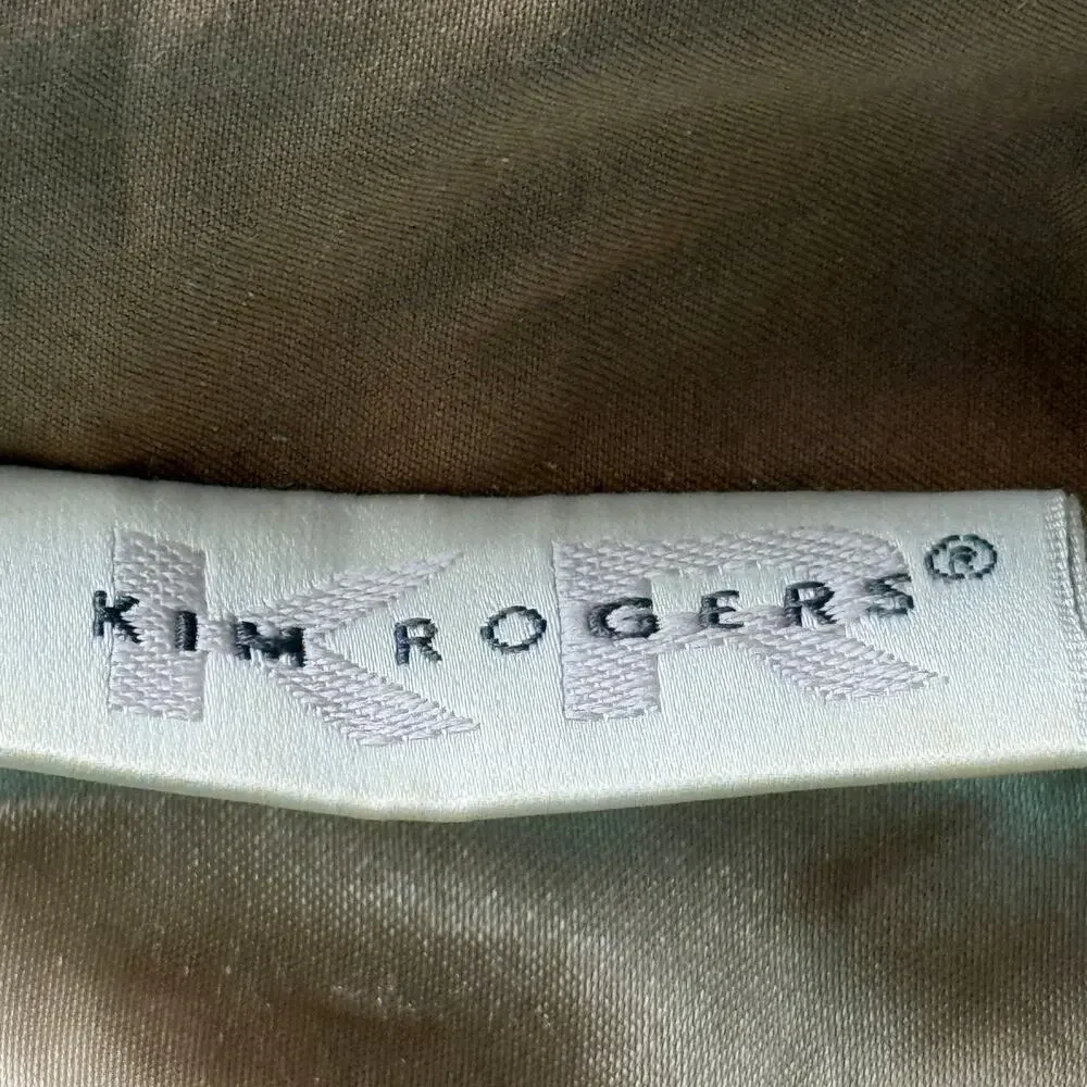 Kim Rogers Lightweight Hooded Jacket Size Medium Brown Drawstring‎